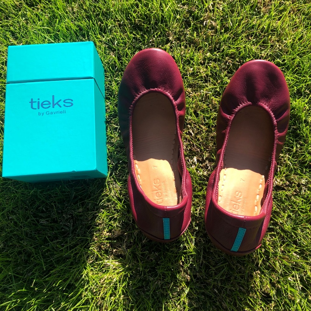 Tieks Burgundy Flats 7